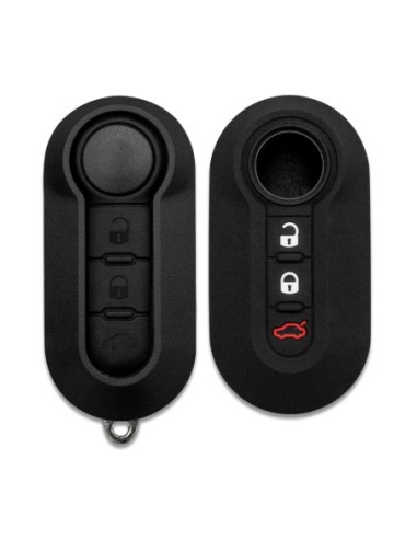 Guscio copri chiave Don't touch my Key cover accessorio portachiavi 3 tasti in silicone compatibile con Fiat 500, Panda, Punto, Bravo e Lancia Ypsilon, Delta