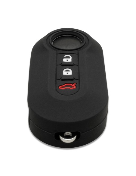 Guscio copri chiave Don't touch my Key cover accessorio portachiavi 3 tasti in silicone compatibile con Fiat 500, Panda, Punto, Bravo e Lancia Ypsilon, Delta