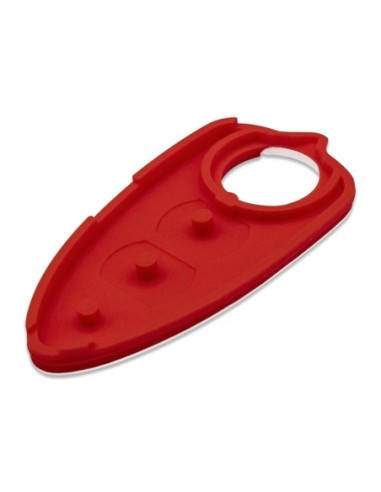 Pulsanti di Ricambio in Silicone Chiave Telecomando 3 Tasti Alfa Romeo MiTo Giulietta Brera 159 Rosso con Tasti Bianchi
