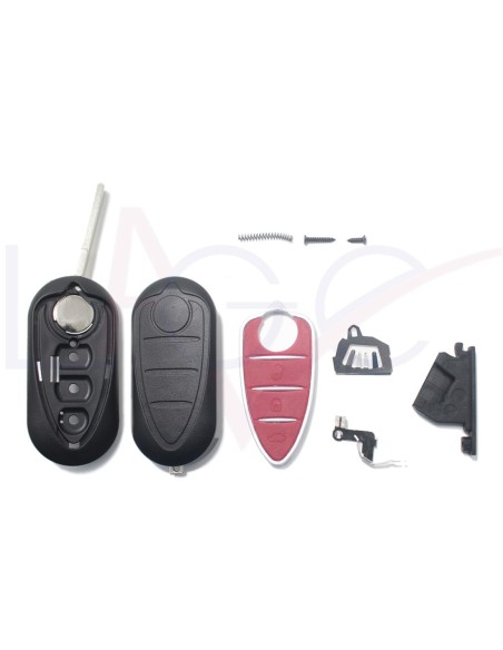 Ricambio Chiave per Telecomando Alfa Romeo MiTo Giulietta Brera 159 Guscio con Lama 3 Tasti