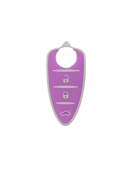 Pulsanti di Ricambio in Silicone Chiave Telecomando 3 Tasti Alfa Romeo MiTo Giulietta Brera 159 Lilla
