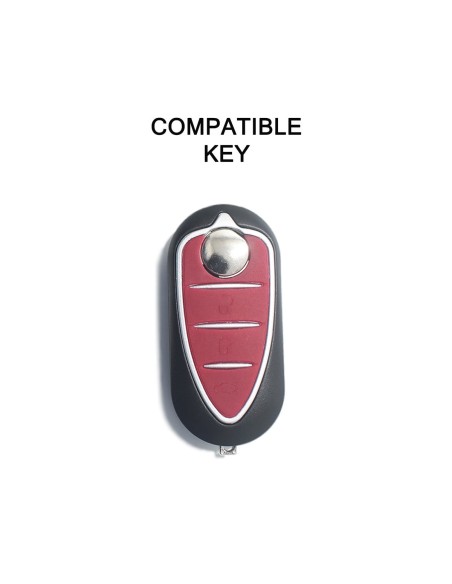 Pulsanti di Ricambio in Silicone Chiave Telecomando 3 Tasti Alfa Romeo MiTo Giulietta Brera 159 Lilla