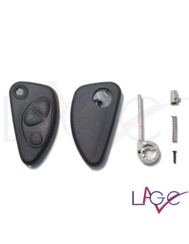 Ricambio Chiave per Telecomando Alfa Romeo 145 146 147 156 159 164 166 GTV GT GTA Spider Alfetta Brera Giulia GT Guscio con Lama 3 Tasti