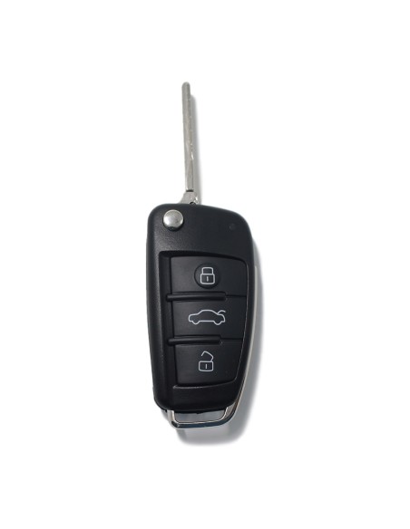 Ricambio Chiave 3 Tasti Guscio con Lama per Telecomando Audi A1 A3 A4 A6 A8 TT Q5 Q7 R8 S3 S4 S6 RS4 RS6 Nero
