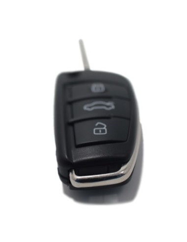 Ricambio Chiave 3 Tasti Guscio con Lama per Telecomando Audi A1 A3 A4 A6 A8 TT Q5 Q7 R8 S3 S4 S6 RS4 RS6 Nero