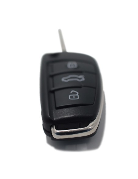 Ricambio Chiave 3 Tasti Guscio con Lama per Telecomando Audi A1 A3 A4 A6 A8 TT Q5 Q7 R8 S3 S4 S6 RS4 RS6 Nero
