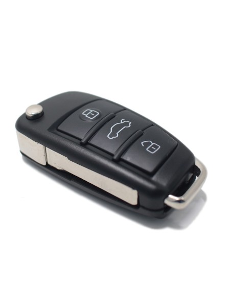 Ricambio Chiave 3 Tasti Guscio con Lama per Telecomando Audi A1 A3 A4 A6 A8 TT Q5 Q7 R8 S3 S4 S6 RS4 RS6 Nero