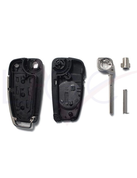Ricambio Chiave 3 Tasti Guscio con Lama per Telecomando Audi A1 A3 A4 A6 A8 TT Q5 Q7 R8 S3 S4 S6 RS4 RS6 Nero