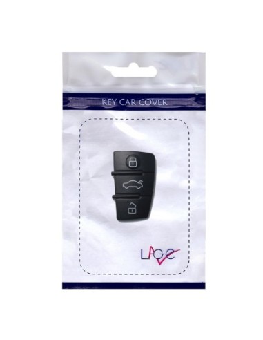 Pulsanti di Ricambio in Silicone per Chiave Telecomando 3 Tasti Audi A1 A3 A4 A6 A8 TT Q5 Q7 R8 S4 S6 Nero