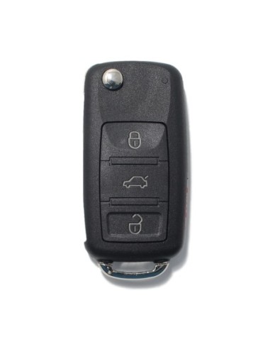 Ricambio Chiave 3 Tasti + 1 Guscio con Lama per Telecomando Audi A1 A3 A4 A6 A8 Q5 Q7 Nero