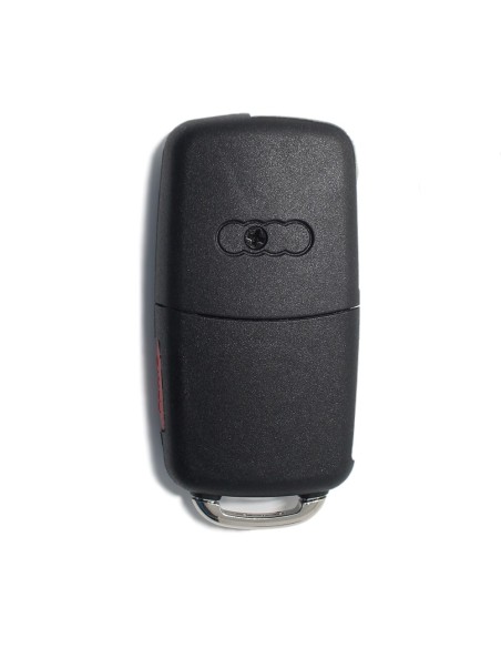 Ricambio Chiave 3 Tasti + 1 Guscio con Lama per Telecomando Audi A1 A3 A4 A6 A8 Q5 Q7 Nero