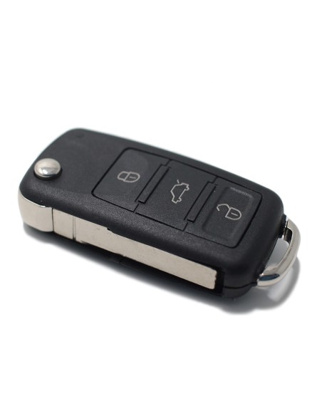 Ricambio Chiave 3 Tasti + 1 Guscio con Lama per Telecomando Audi A1 A3 A4 A6 A8 Q5 Q7 Nero