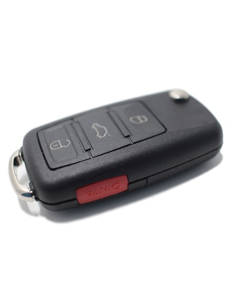 Ricambio Chiave 3 Tasti + 1 Guscio con Lama per Telecomando Audi A1 A3 A4 A6 A8 Q5 Q7 Nero