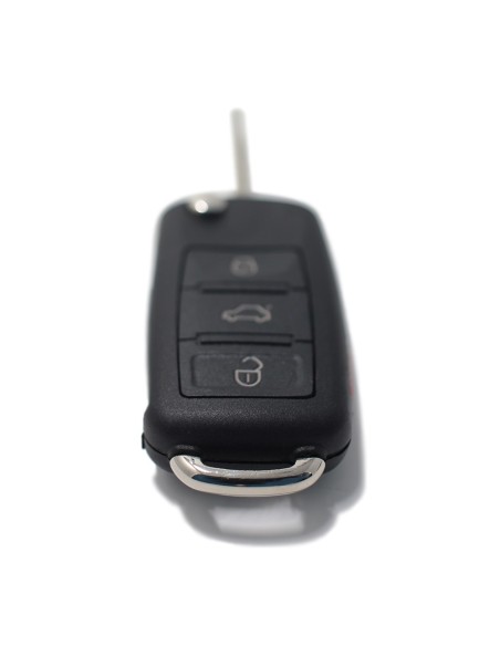 Ricambio Chiave 3 Tasti + 1 Guscio con Lama per Telecomando Audi A1 A3 A4 A6 A8 Q5 Q7 Nero