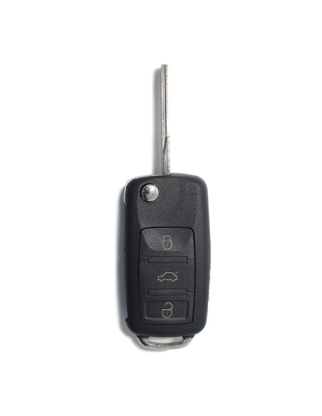 Ricambio Chiave 3 Tasti + 1 Guscio con Lama per Telecomando Audi A1 A3 A4 A6 A8 Q5 Q7 Nero
