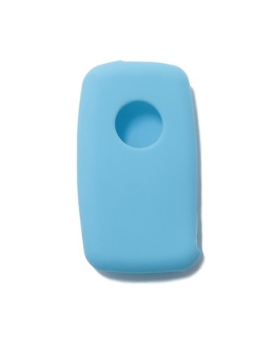 Guscio in Silicone Cover Chiave Telecomando Volkswagen Seat Skoda Portachiave Azzurro VW Golf Passat Polo Touran Tiguan Eos Sharan Touareg Phateon Caddy T5 Amarok Lupo Seat Altea Alhambra Leon Ibiza Exeo Cordoba Arosa Skoda Octavia Fabia Superb Roomster