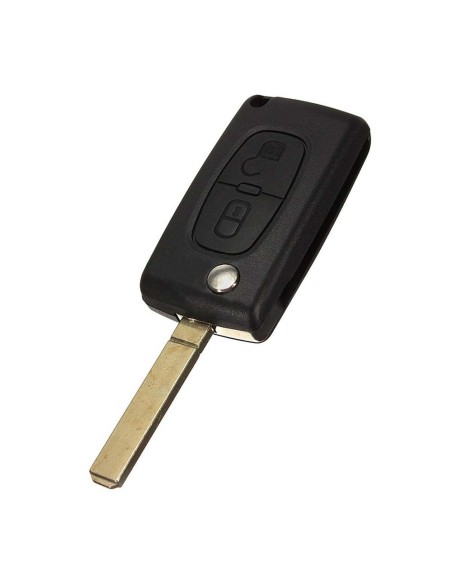 Ricambio Chiave 2 Tasti Guscio con Lama per Telecomando Citroen Nero  C1 C2 C3 C4 C5 Picasso Berlinga