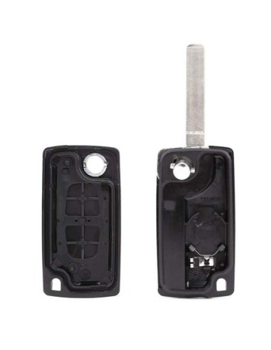 Ricambio Chiave 2 Tasti Guscio con Lama per Telecomando Citroen Nero  C1 C2 C3 C4 C5 Picasso Berlinga
