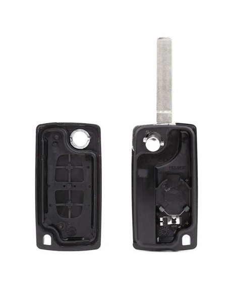 Ricambio Chiave 2 Tasti Guscio con Lama per Telecomando Citroen Nero  C1 C2 C3 C4 C5 Picasso Berlinga