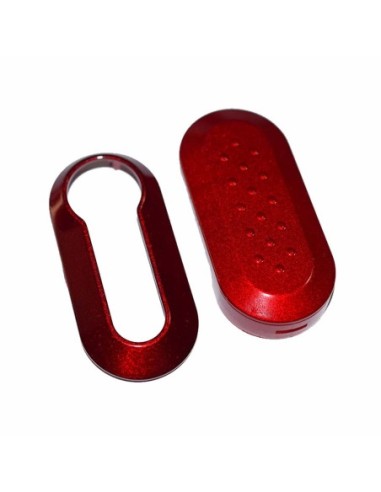 Guscio in Plastica Rigida Cover Chiave per Telecomando Fiat Grande Punto Evo Panda Bravo Stilo 500 L e Lancia Y Delta Musa Vernice Rossa