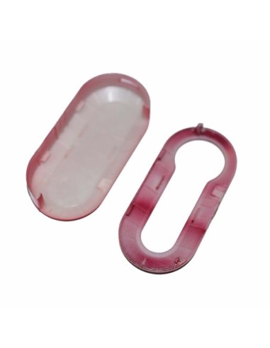 Guscio in Plastica Rigida Cover Chiave per Telecomando Fiat Grande Punto Evo Panda Bravo Stilo 500 L e Lancia Y Delta Musa Vernice Rossa
