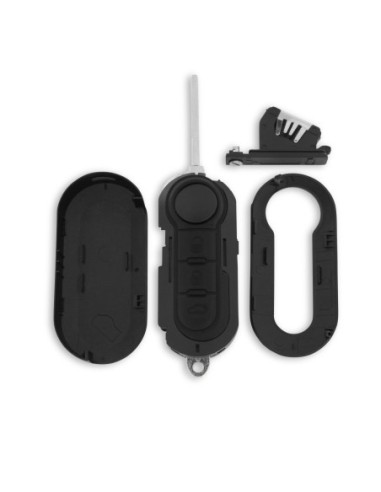 Ricambio Chiave Fiat per Telecomando Grande Punto Evo Panda 500 L Bravo Stilo e Lancia Y Delta Musa Guscio con Lama a 3 Tasti