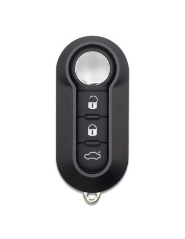 Ricambio Chiave Fiat per Telecomando Grande Punto Evo Panda 500 L Bravo Stilo e Lancia Y Delta Musa Guscio con Lama a 3 Tasti Bianchi