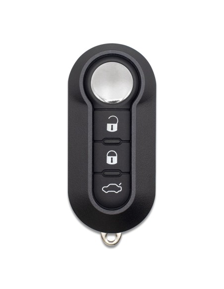 Ricambio Chiave Fiat per Telecomando Grande Punto Evo Panda 500 L Bravo Stilo e Lancia Y Delta Musa Guscio con Lama a 3 Tasti Bianchi