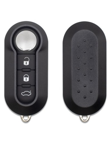 Ricambio Chiave Fiat per Telecomando Grande Punto Evo Panda 500 L Bravo Stilo e Lancia Y Delta Musa Guscio con Lama a 3 Tasti Bianchi