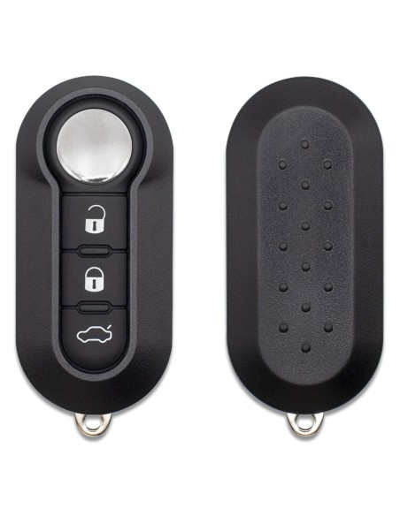 Ricambio Chiave Fiat per Telecomando Grande Punto Evo Panda 500 L Bravo Stilo e Lancia Y Delta Musa Guscio con Lama a 3 Tasti Bianchi