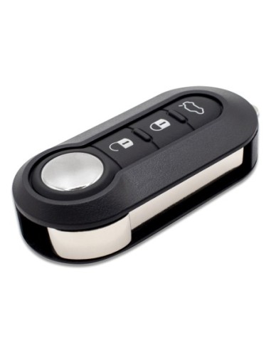 Ricambio Chiave Fiat per Telecomando Grande Punto Evo Panda 500 L Bravo Stilo e Lancia Y Delta Musa Guscio con Lama a 3 Tasti Bianchi