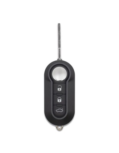 Ricambio Chiave Fiat per Telecomando Grande Punto Evo Panda 500 L Bravo Stilo e Lancia Y Delta Musa Guscio con Lama a 3 Tasti Bianchi