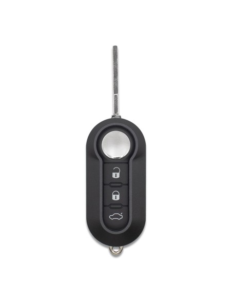 Ricambio Chiave Fiat per Telecomando Grande Punto Evo Panda 500 L Bravo Stilo e Lancia Y Delta Musa Guscio con Lama a 3 Tasti Bianchi