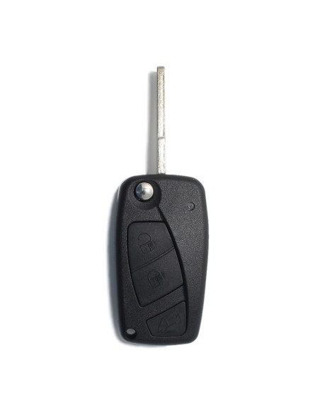 Ricambio Chiave 3 Tasti Guscio con Lama per Telecomando Fiat Ducato e Doblò Nero