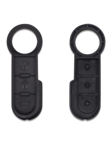Pulsanti di Ricambio per Chiave Telecomando Fiat Grande Punto Evo Panda Bravo Stilo 500 Lancia Y Delta Musa Nero