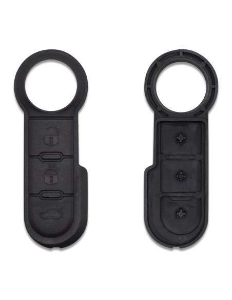 Pulsanti di Ricambio per Chiave Telecomando Fiat Grande Punto Evo Panda Bravo Stilo 500 Lancia Y Delta Musa Nero