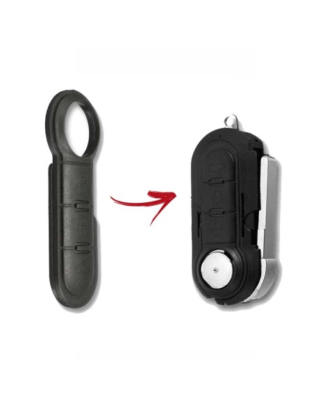 Pulsanti di Ricambio per Chiave Telecomando Fiat Grande Punto Evo Panda Bravo Stilo 500 Lancia Y Delta Musa Nero