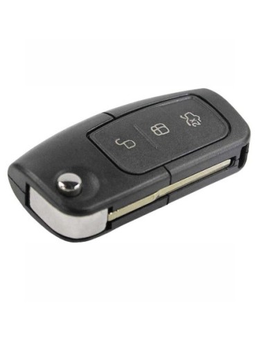 Ricambio Chiave per Telecomando Ford Focus Mondeo Fusion Fiesta Ka Kuga S-Max C-Max Galaxy Guscio con Lama 3 Tasti