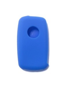 Guscio in Silicone Cover Chiave per Telecomando Volkswagen Seat Skoda Portachiave Blu VW Golf Passat Polo Touran Tiguan Eos Sharan Touareg Phateon Caddy T5 Amarok Lupo Seat Altea Alhambra Leon Ibiza Exeo Cordoba Arosa Skoda Octavia Fabia Superb Roomster 2
