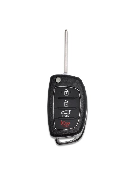 Ricambio Chiave 4 Tasti Guscio con Lama per Telecomando Hyundai Santa Fe i40 ix45 Sonata Tucson Ioniq Accent Elantra i10 i20 ix25 ix35