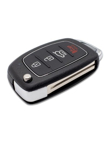 Ricambio Chiave 4 Tasti Guscio con Lama per Telecomando Hyundai Santa Fe i40 ix45 Sonata Tucson Ioniq Accent Elantra i10 i20 ix25 ix35
