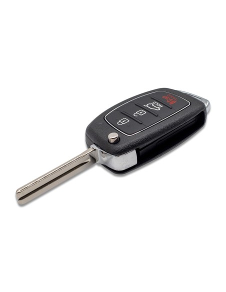 Ricambio Chiave 4 Tasti Guscio con Lama per Telecomando Hyundai Santa Fe i40 ix45 Sonata Tucson Ioniq Accent Elantra i10 i20 ix25 ix35