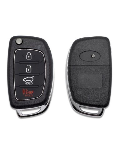 Ricambio Chiave 4 Tasti Guscio con Lama per Telecomando Hyundai Santa Fe i40 ix45 Sonata Tucson Ioniq Accent Elantra i10 i20 ix25 ix35