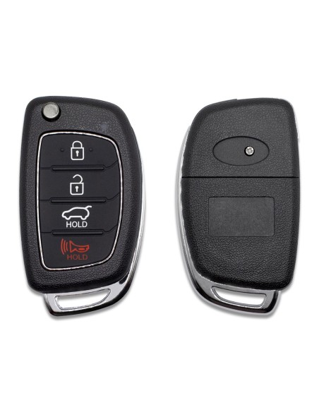Ricambio Chiave 4 Tasti Guscio con Lama per Telecomando Hyundai Santa Fe i40 ix45 Sonata Tucson Ioniq Accent Elantra i10 i20 ix25 ix35