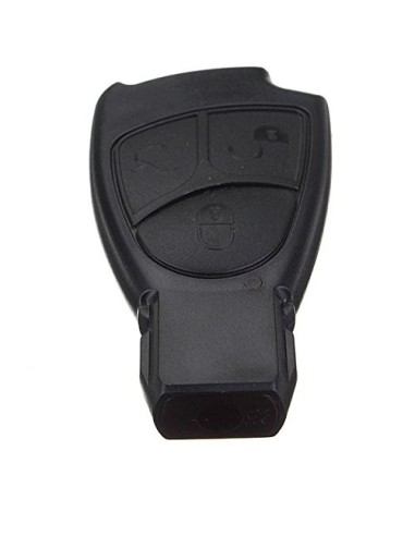 Guscio Cover Scocca Chiave per Telecomando 3 Tasti Mercedes Benz Classe A B C E S CL ML CLK CLS SLK Nero