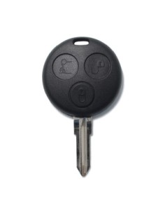 Guscio con Lama Ricambio Chiave 3 Tasti per Telecomando Mercedes Benz Smart ForTwo 450 Roadster Crossblade City Coupe City Cabrio Nero