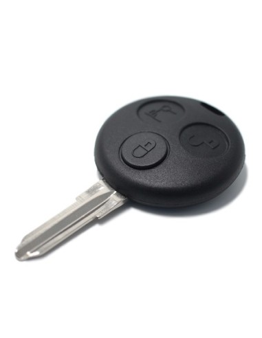 Guscio con Lama Ricambio Chiave 3 Tasti per Telecomando Mercedes Benz Smart ForTwo 450 Roadster Crossblade City Coupe City Cabrio Nero