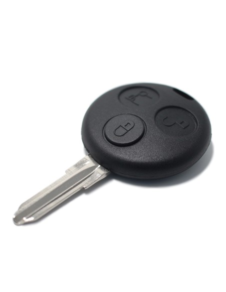Guscio con Lama Ricambio Chiave 3 Tasti per Telecomando Mercedes Benz Smart ForTwo 450 Roadster Crossblade City Coupe City Cabrio Nero