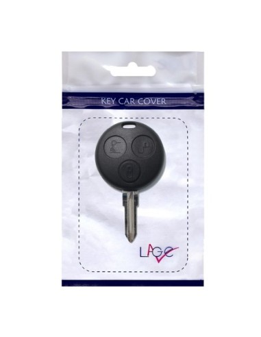 Guscio con Lama Ricambio Chiave 3 Tasti per Telecomando Mercedes Benz Smart ForTwo 450 Roadster Crossblade City Coupe City Cabrio Nero