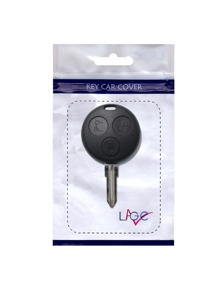 Guscio con Lama Ricambio Chiave 3 Tasti per Telecomando Mercedes Benz Smart ForTwo 450 Roadster Crossblade City Coupe City Cabrio Nero